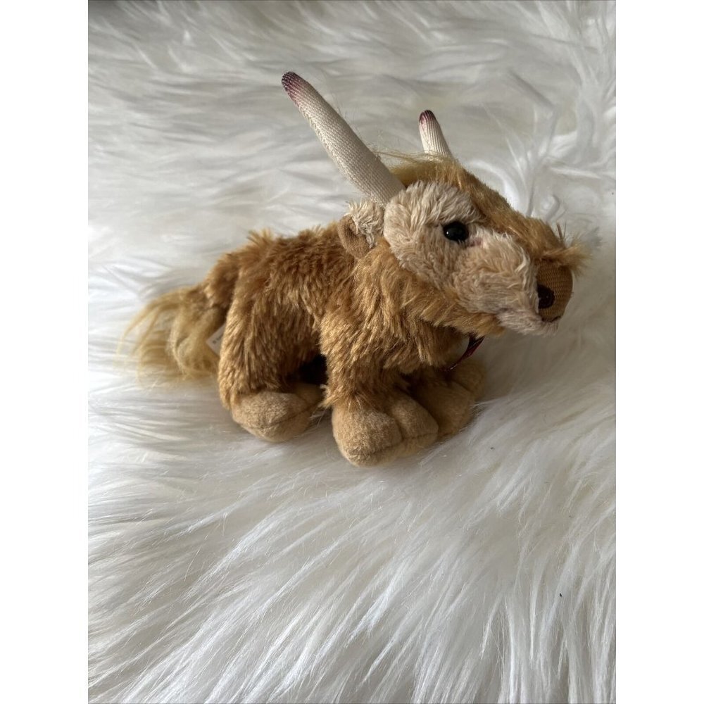 Sawley Faithful Friends Collectables Honey The Highland Calf Plush Toy Plaid Bow